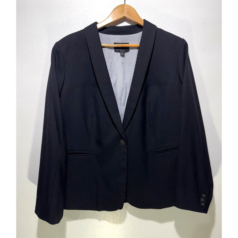 J. Crew parke blazer jacket 98% wool career business preppy black winter women22